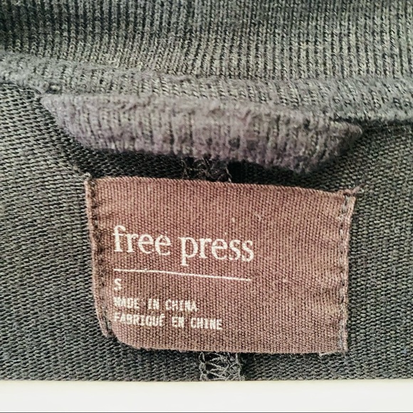 Free Press Open Front Cardigan Black Sz Small - Picture 4 of 10